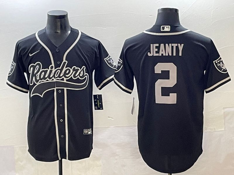 Men 2025 Oakland Raiders #2 Jeanty Black Joint Name Nike Limited NFL Jersey style 12->oakland raiders->NFL Jersey